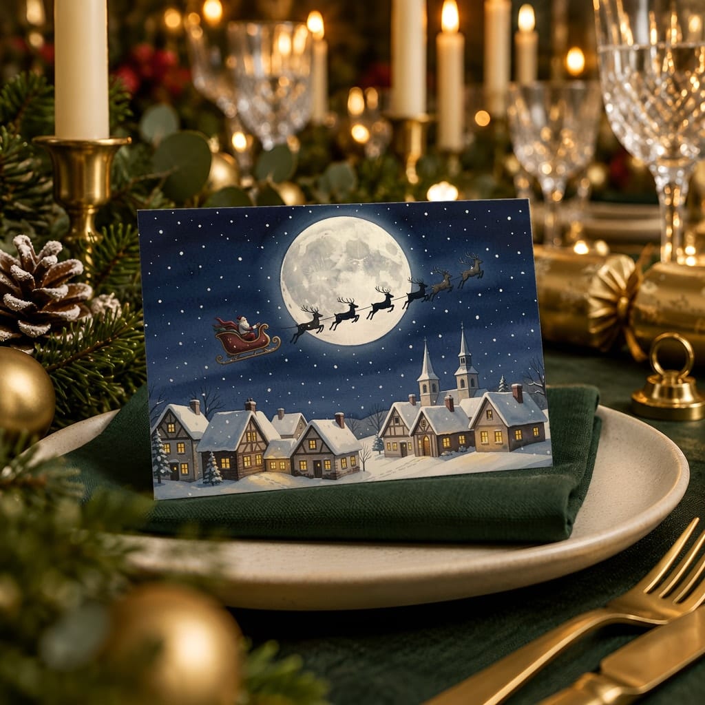 Christmas Card Mockup Bundle — 20 Horizontal 7x5 Photo Card PSD Mockups: mockup scene 16 of 20