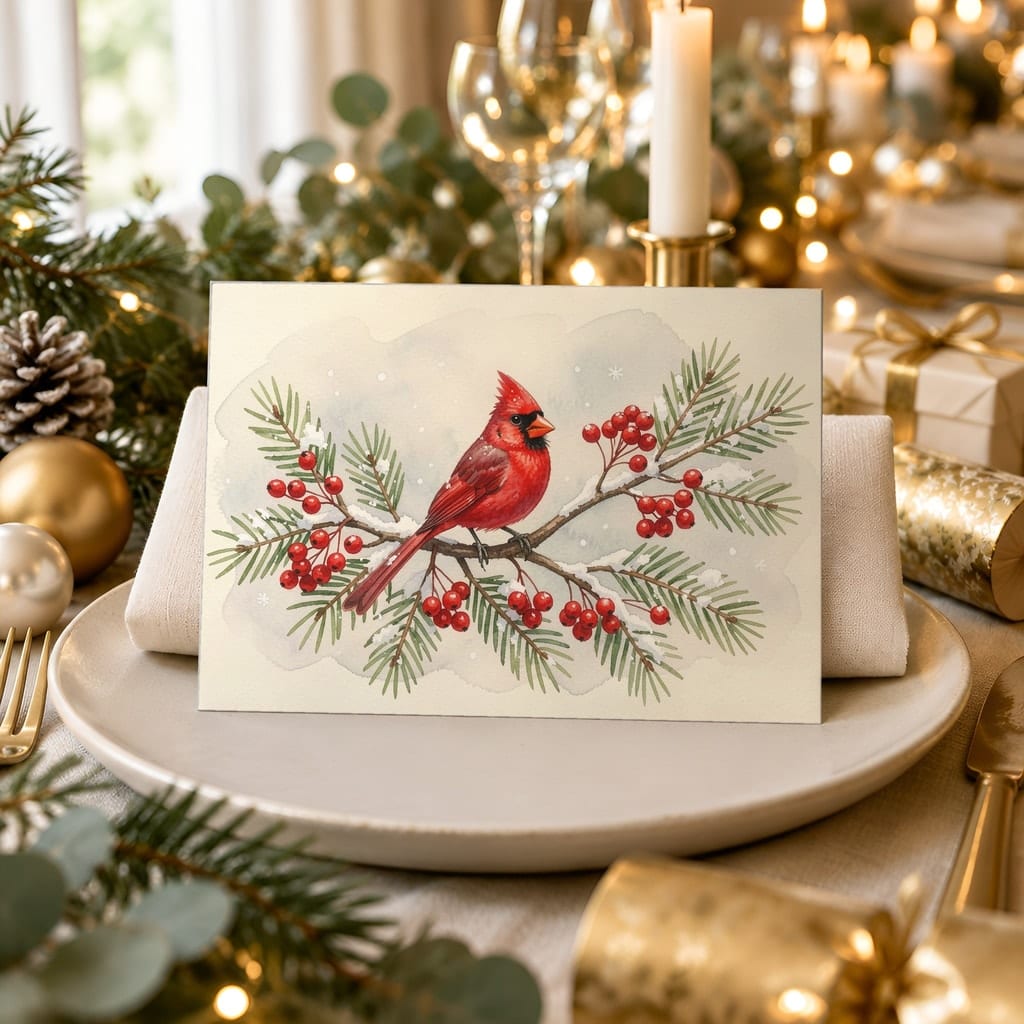 Christmas Card Mockup Bundle — 20 Horizontal 7x5 Photo Card PSD Mockups: mockup scene 2 of 20