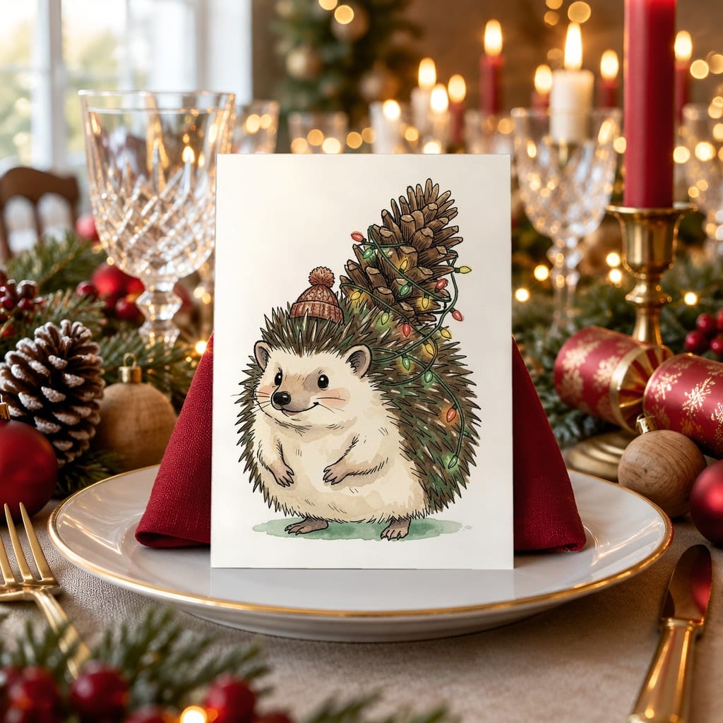 Christmas Card Mockup Bundle — 20 Rustic Kraft 5x7 Greeting Card PSD Mockups: mockup scene 3 of 20