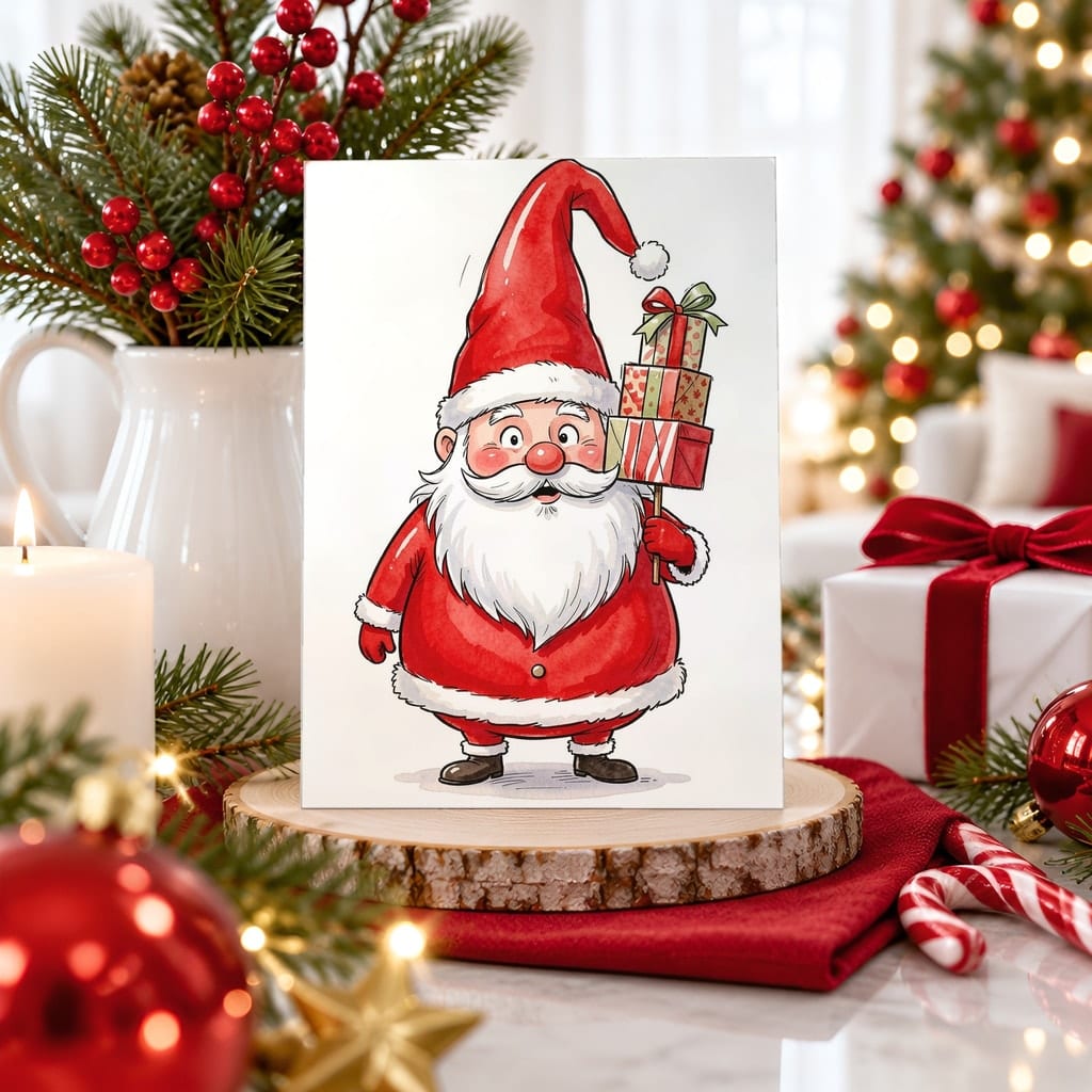 Christmas Card Mockup Bundle — 20 Traditional Red 5x7 Greeting Card PSD Mockups — first mockup scene from the pack