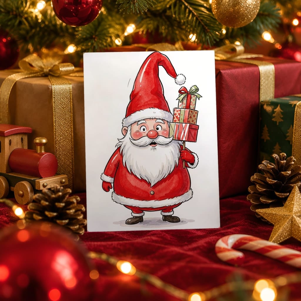 Christmas Card Mockup Bundle — 20 Traditional Red 5x7 Greeting Card PSD Mockups: mockup scene 13 of 20