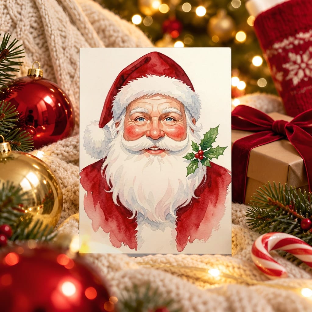 Christmas Card Mockup Bundle — 20 Traditional Red 5x7 Greeting Card PSD Mockups: mockup scene 4 of 20