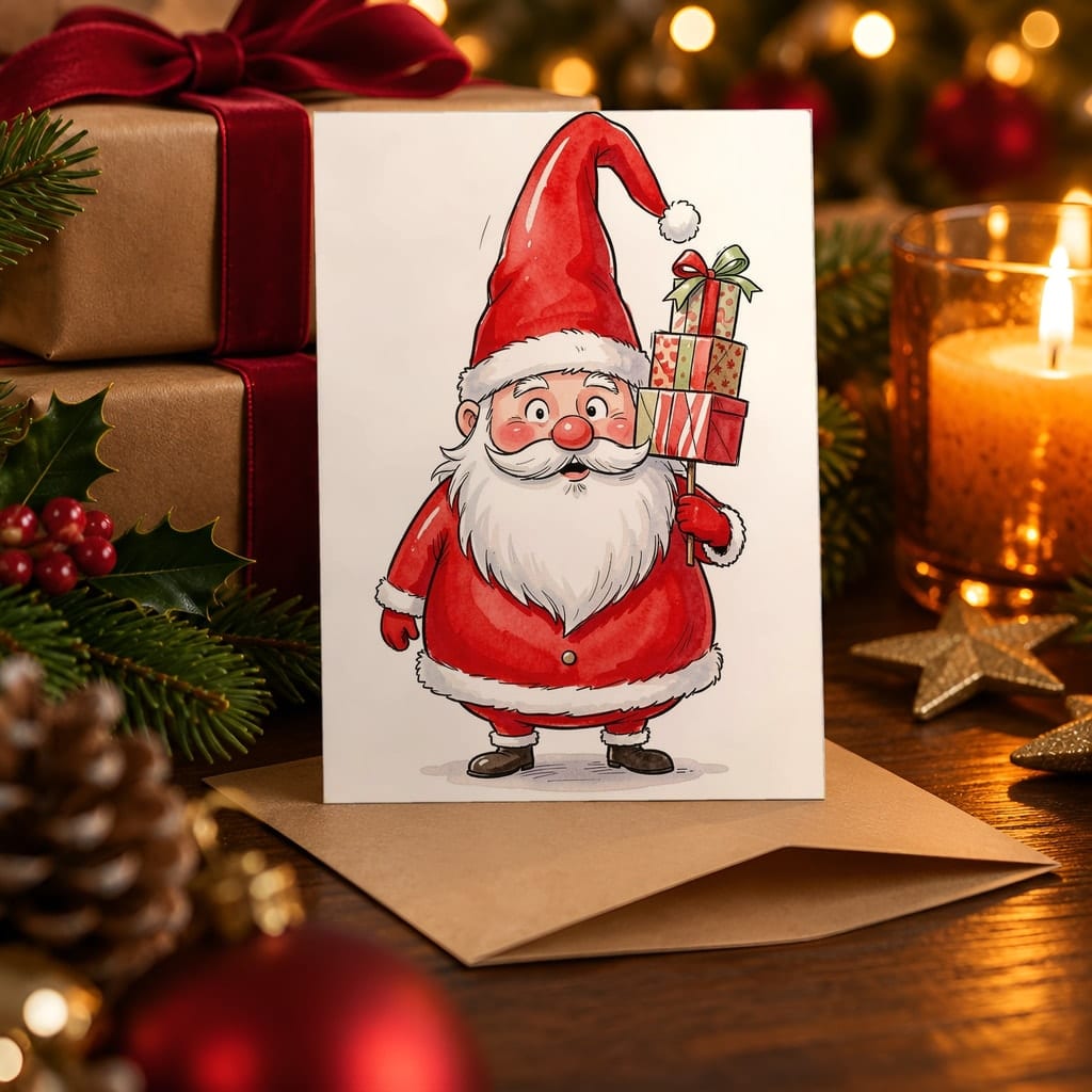 Christmas Card Mockup Bundle — 20 Traditional Red 5x7 Greeting Card PSD Mockups: mockup scene 7 of 20