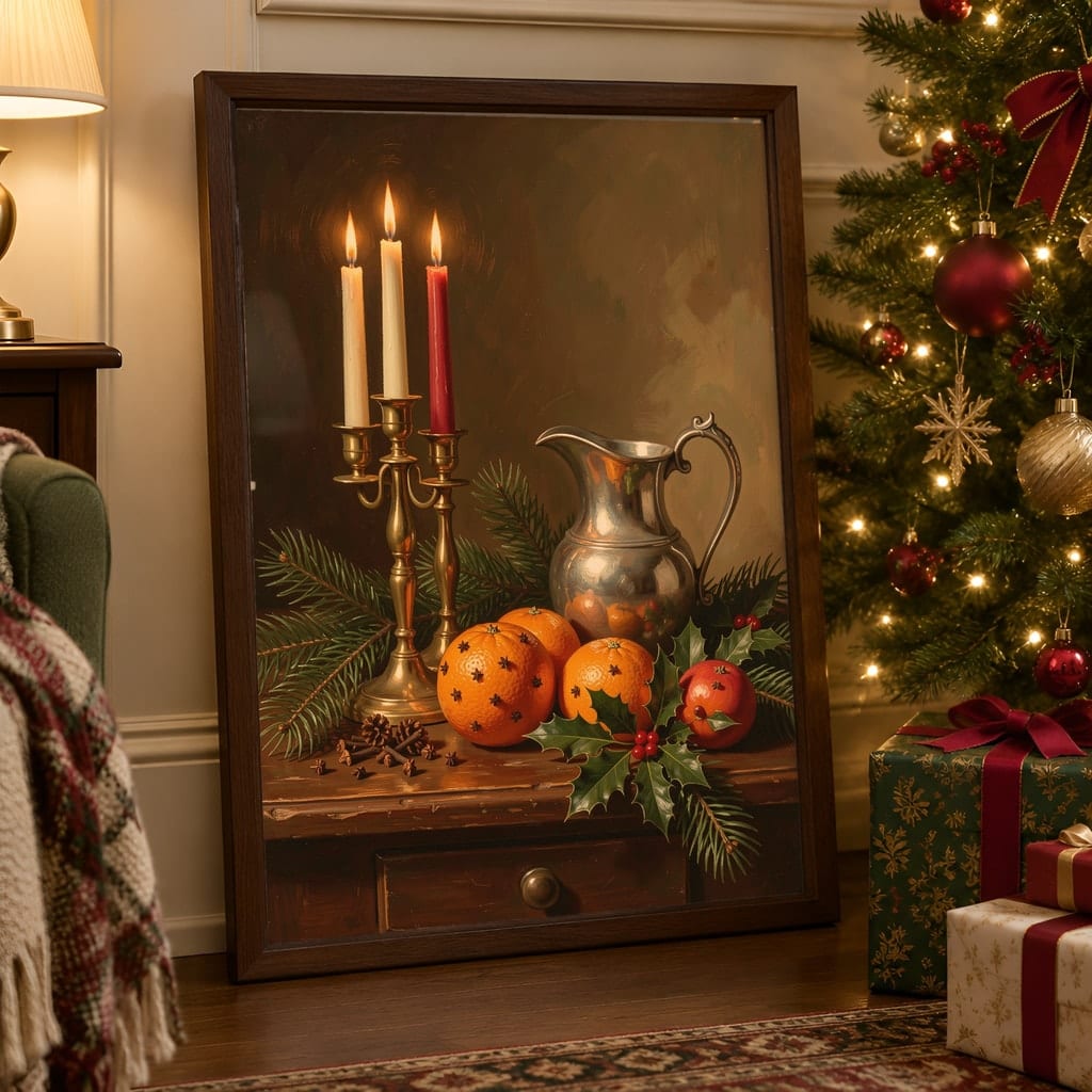 Christmas Frame Mockup Bundle — Holiday Wall Art PSD Templates (40 Scenes) — first mockup scene from the pack