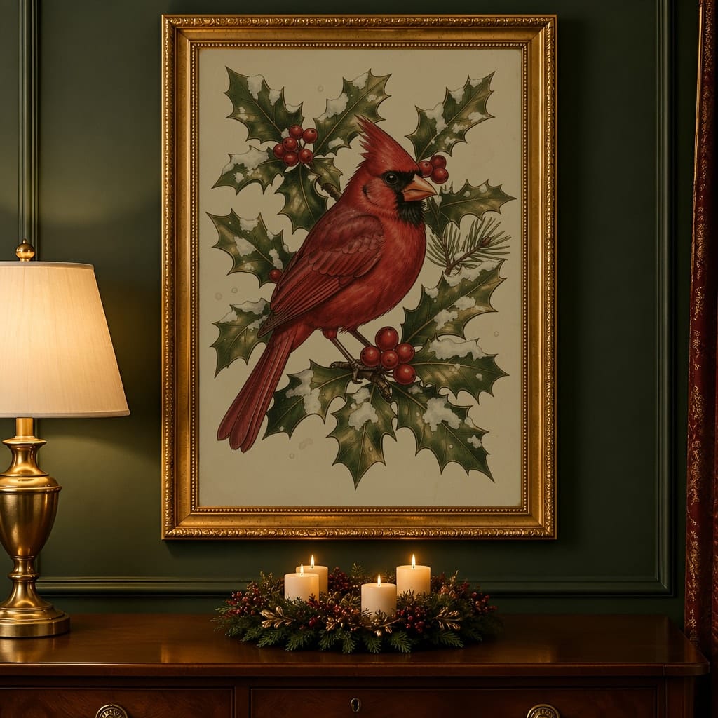 Christmas Frame Mockup Bundle — Holiday Wall Art PSD Templates (40 Scenes): mockup scene 10 of 40