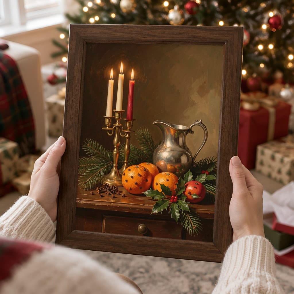 Christmas Frame Mockup Bundle — Holiday Wall Art PSD Templates (40 Scenes): mockup scene 13 of 40