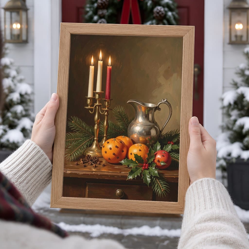 Christmas Frame Mockup Bundle — Holiday Wall Art PSD Templates (40 Scenes): mockup scene 16 of 40