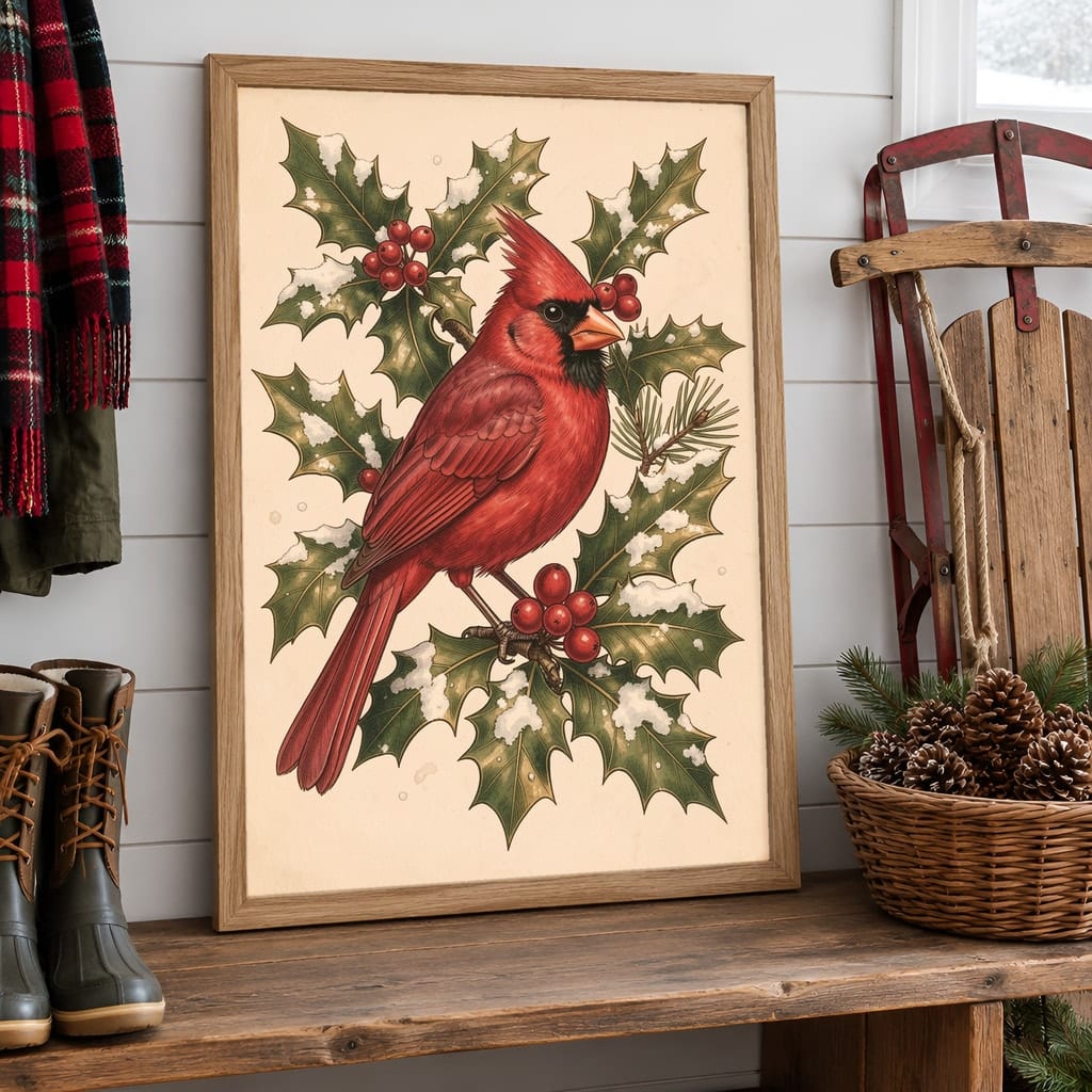 Christmas Frame Mockup Bundle — Holiday Wall Art PSD Templates (40 Scenes): mockup scene 22 of 40