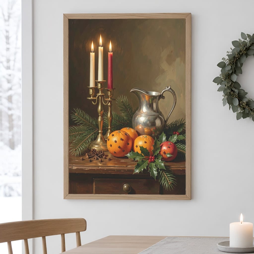 Christmas Frame Mockup Bundle — Holiday Wall Art PSD Templates (40 Scenes): mockup scene 23 of 40