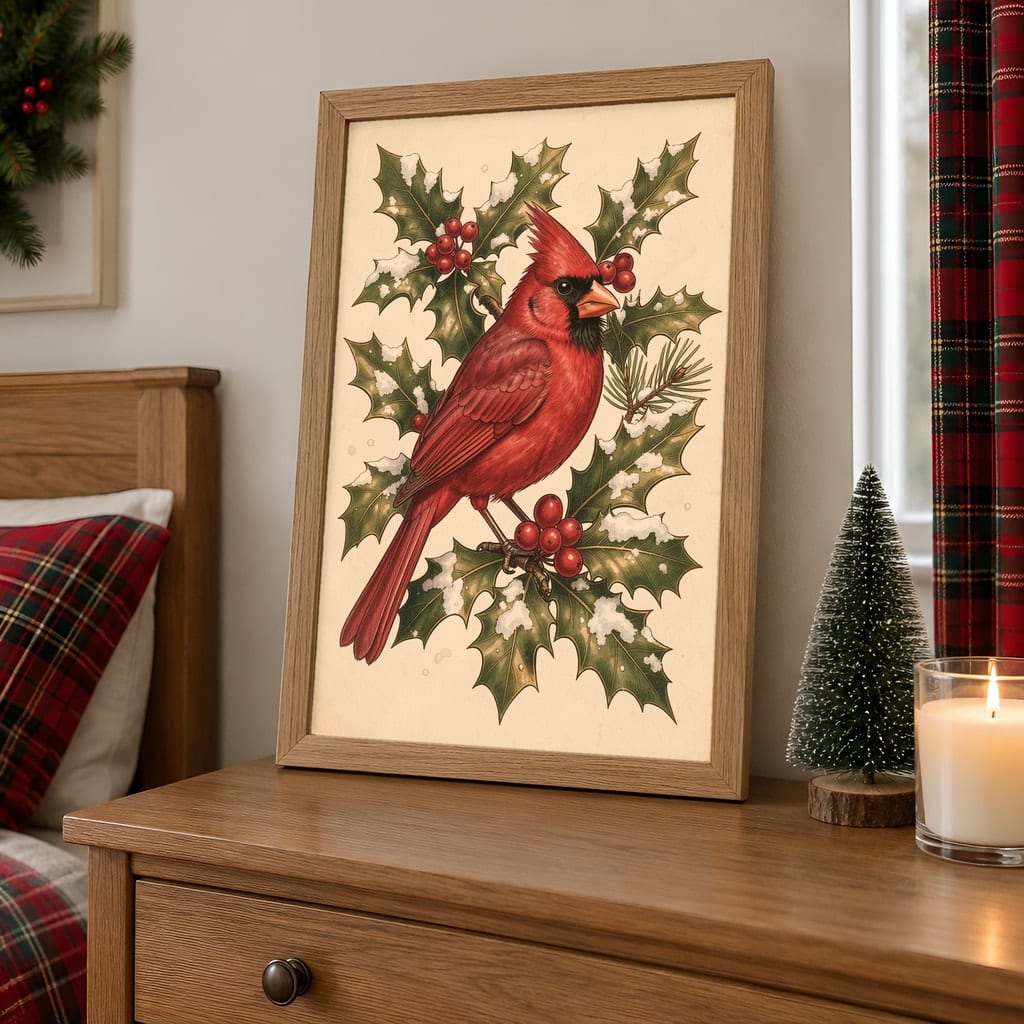 Christmas Frame Mockup Bundle — Holiday Wall Art PSD Templates (40 Scenes): mockup scene 29 of 40