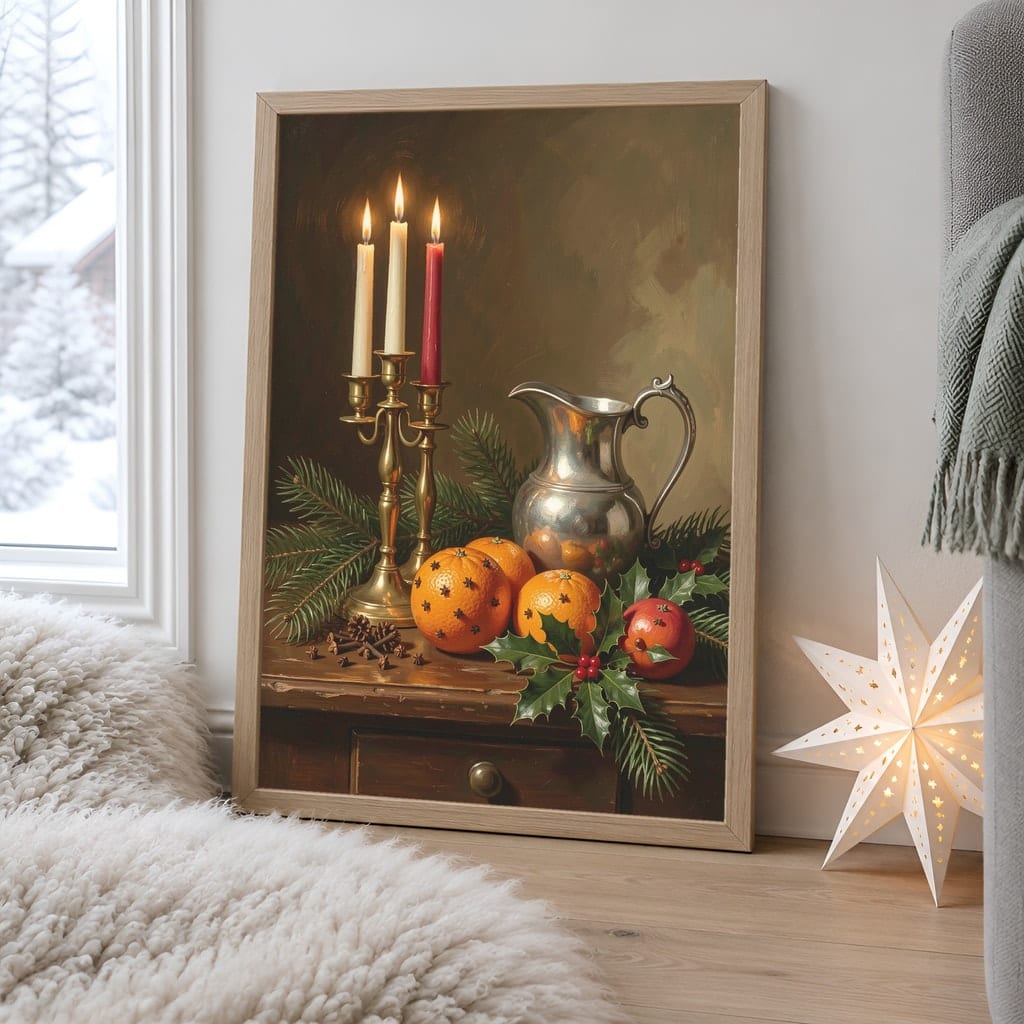 Christmas Frame Mockup Bundle — Holiday Wall Art PSD Templates (40 Scenes): mockup scene 34 of 40