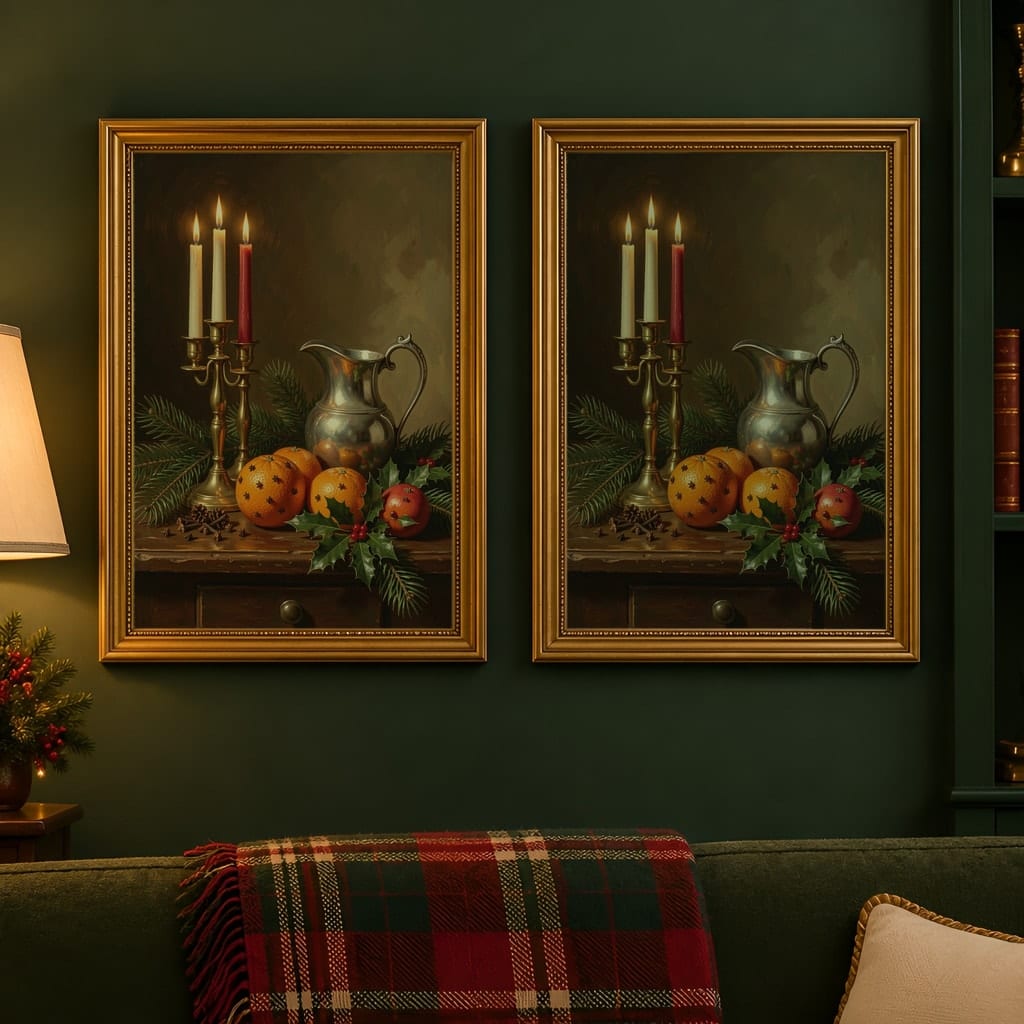 Christmas Frame Mockup Bundle — Holiday Wall Art PSD Templates (40 Scenes): mockup scene 35 of 40