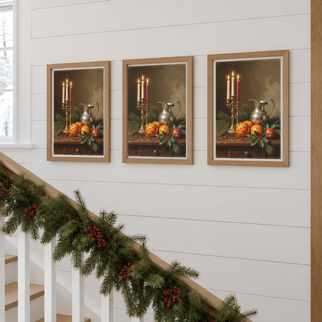 Christmas Frame Mockup Bundle — Holiday Wall Art PSD Templates (40 Scenes): mockup scene 38 of 40