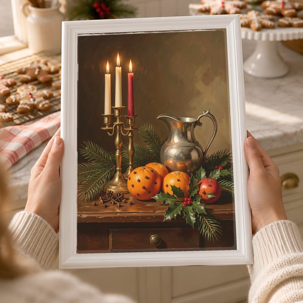 Christmas Frame Mockup Bundle — Holiday Wall Art PSD Templates (40 Scenes): mockup scene 6 of 40
