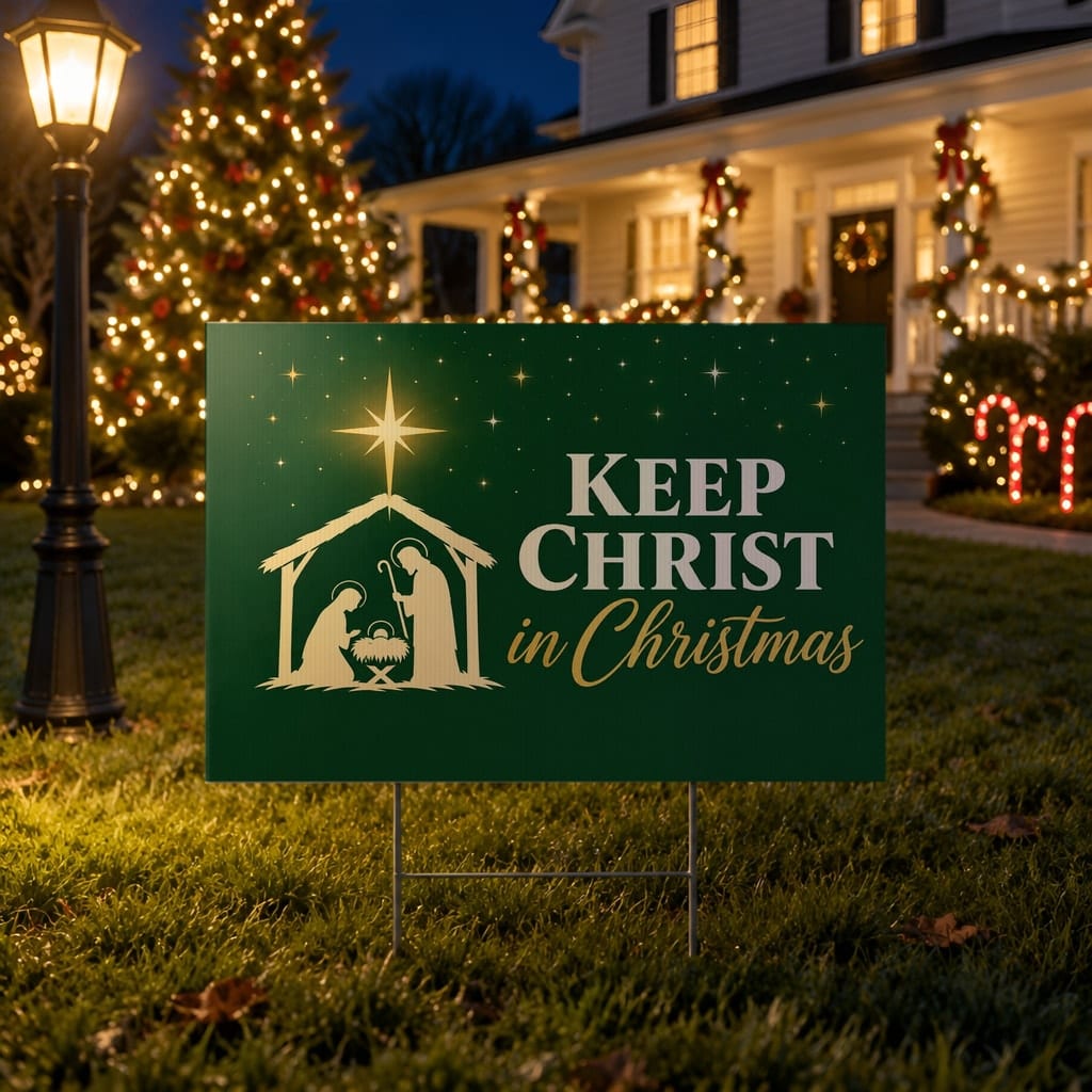 Christmas Yard Sign Mockup Bundle — 20 Horizontal 24x18 Yard Sign PSD Mockups: mockup scene 20 of 20