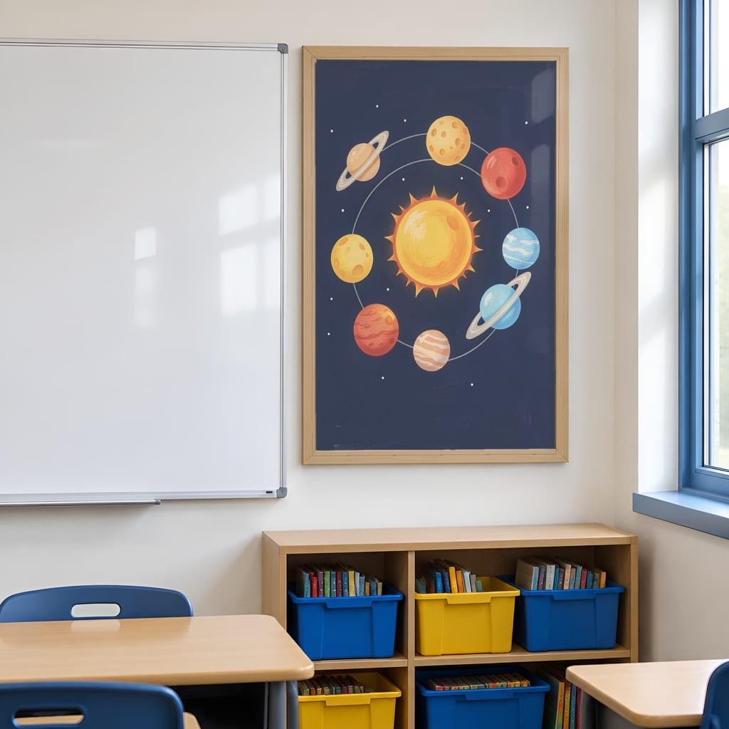 Classroom Frame Mockup Bundle — Elementary School Wall Art PSD Templates (30 Scenes) — first mockup scene from the pack