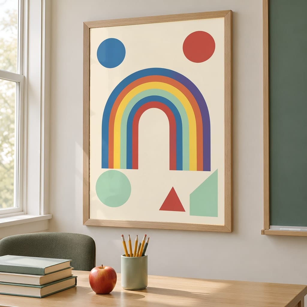 Classroom Frame Mockup Bundle — Elementary School Wall Art PSD Templates (30 Scenes): mockup scene 12 of 30