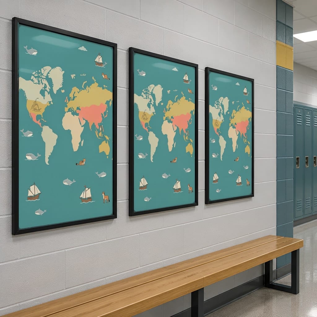 Classroom Frame Mockup Bundle — Elementary School Wall Art PSD Templates (30 Scenes): mockup scene 15 of 30