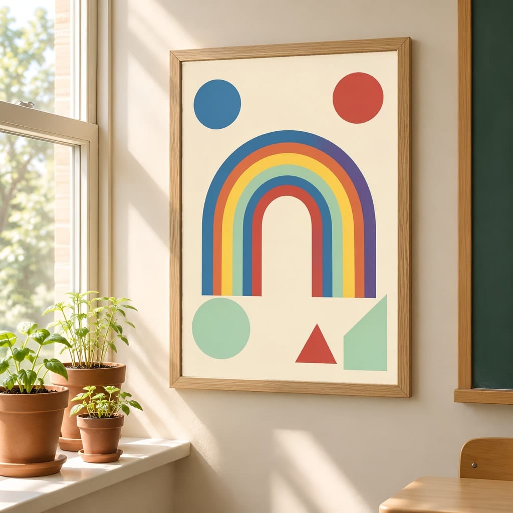 Classroom Frame Mockup Bundle — Elementary School Wall Art PSD Templates (30 Scenes): mockup scene 16 of 30