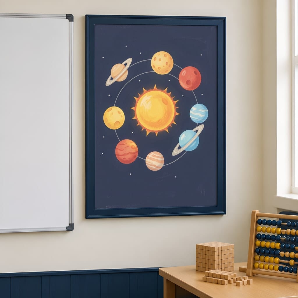 Classroom Frame Mockup Bundle — Elementary School Wall Art PSD Templates (30 Scenes): mockup scene 17 of 30