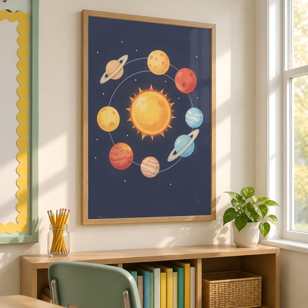 Classroom Frame Mockup Bundle — Elementary School Wall Art PSD Templates (30 Scenes): mockup scene 22 of 30