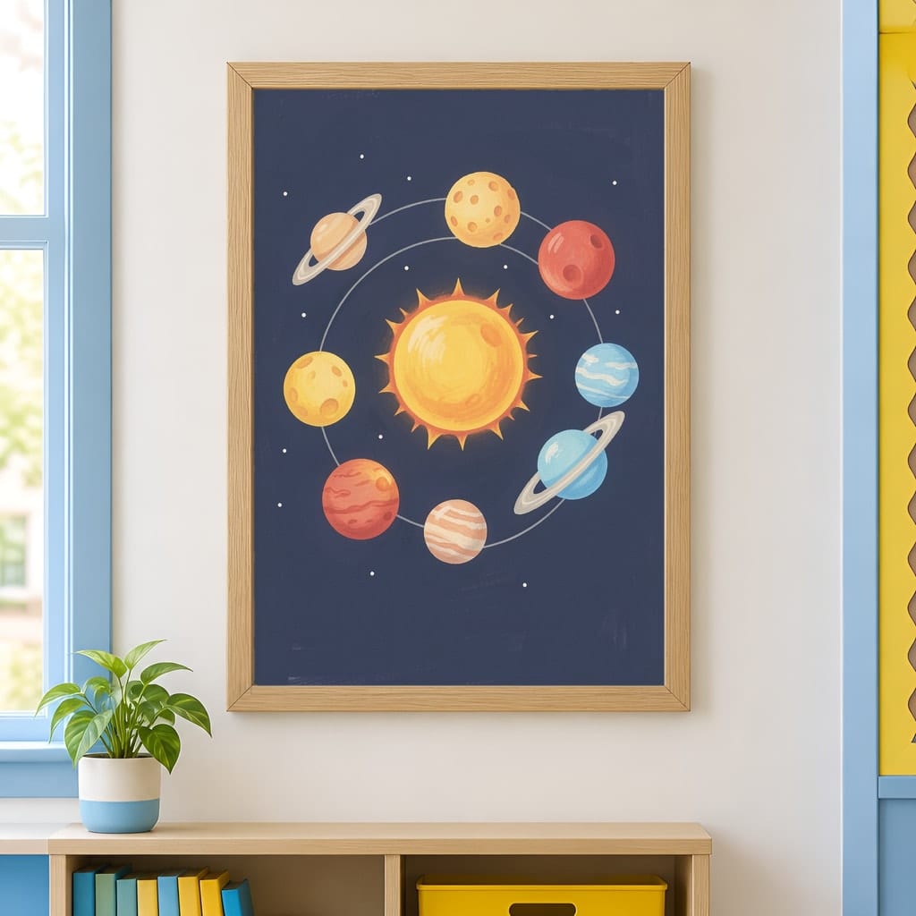 Classroom Frame Mockup Bundle — Elementary School Wall Art PSD Templates (30 Scenes): mockup scene 23 of 30