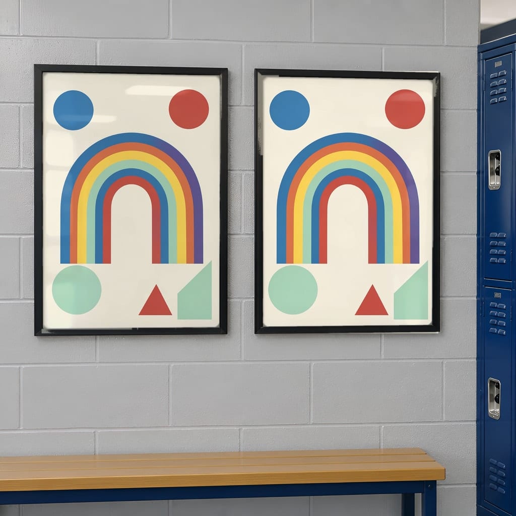 Classroom Frame Mockup Bundle — Elementary School Wall Art PSD Templates (30 Scenes): mockup scene 3 of 30
