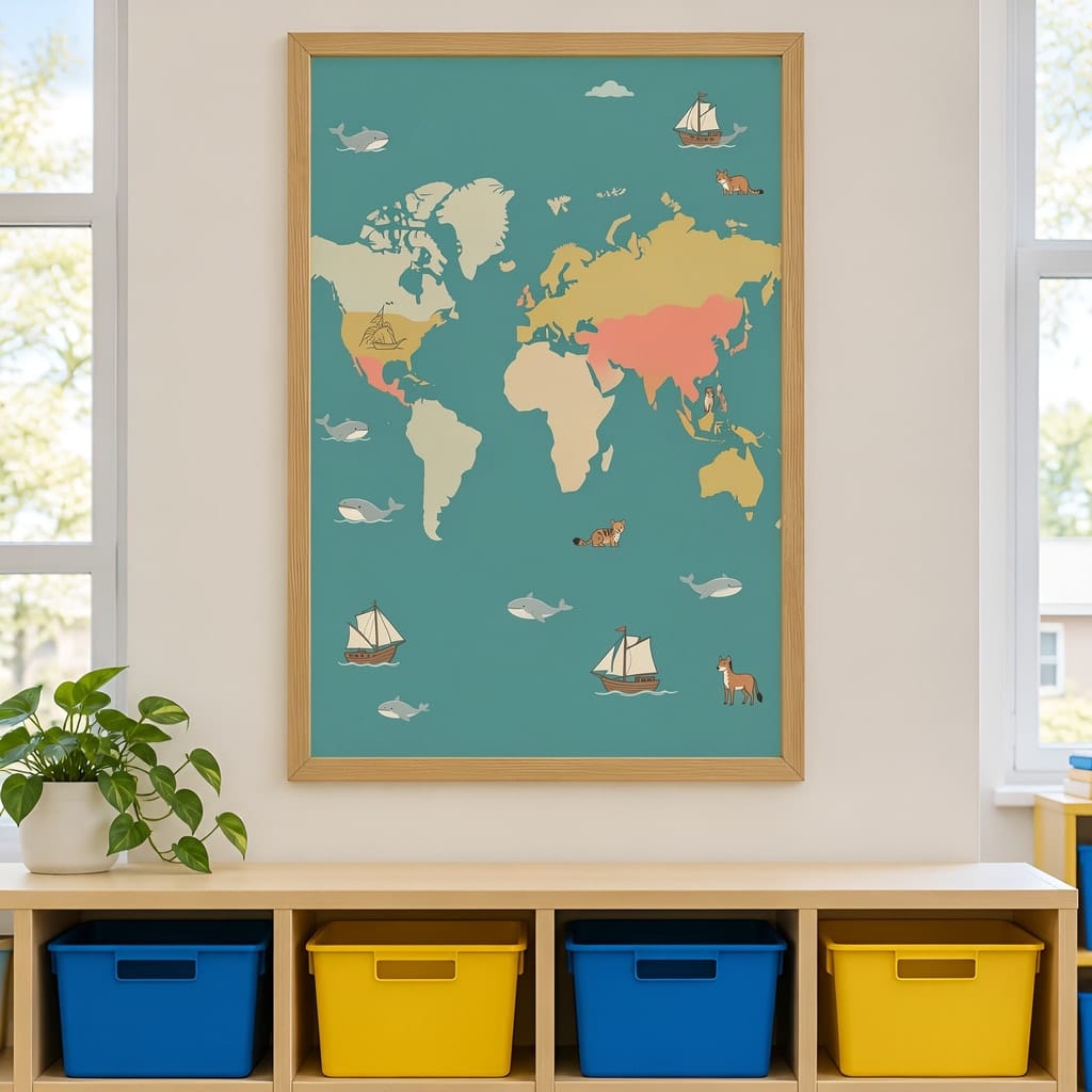 Classroom Frame Mockup Bundle — Elementary School Wall Art PSD Templates (30 Scenes): mockup scene 5 of 30