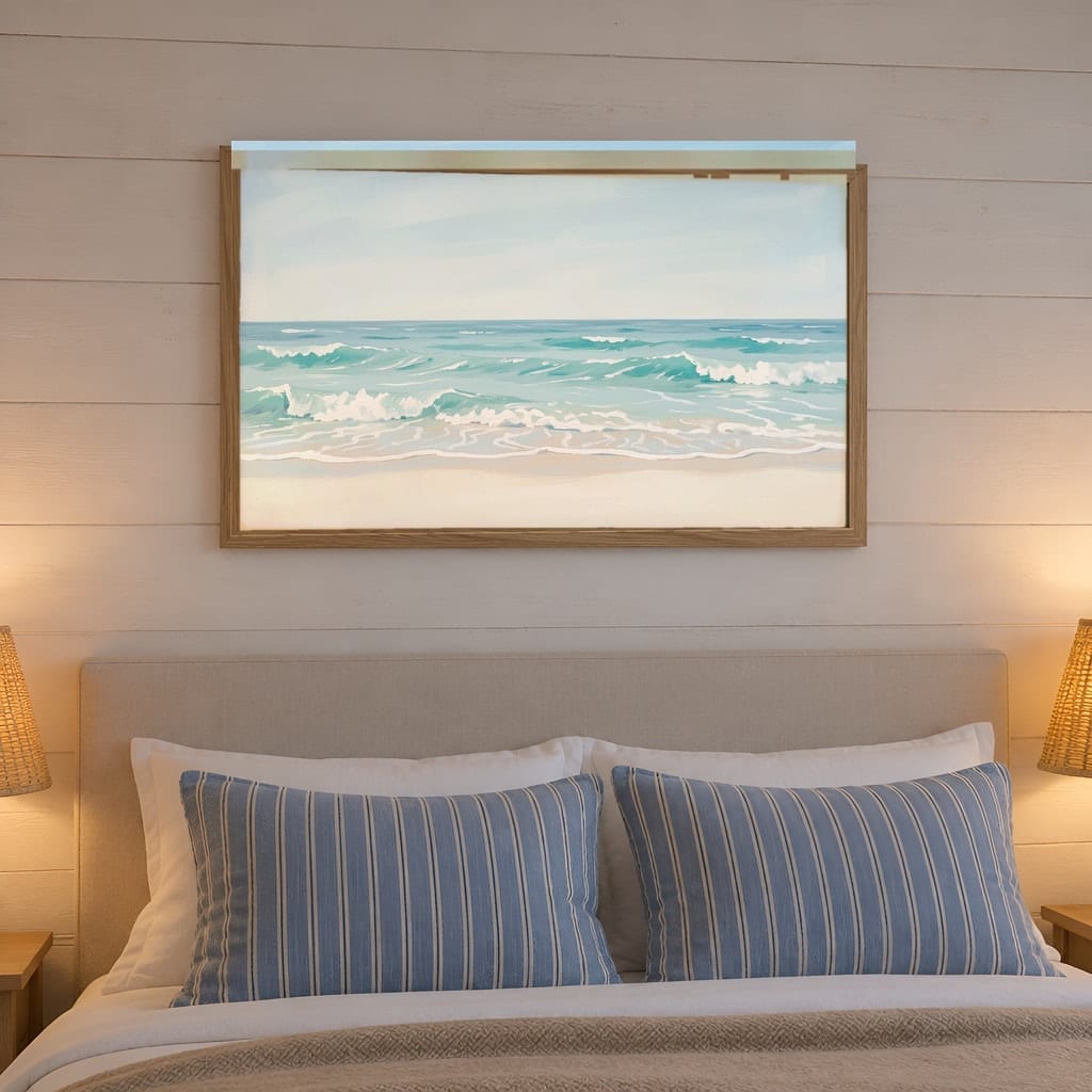 Coastal Frame Mockup Bundle — 40 Horizontal Beach House Wall Art PSD Mockups: mockup scene 32 of 40