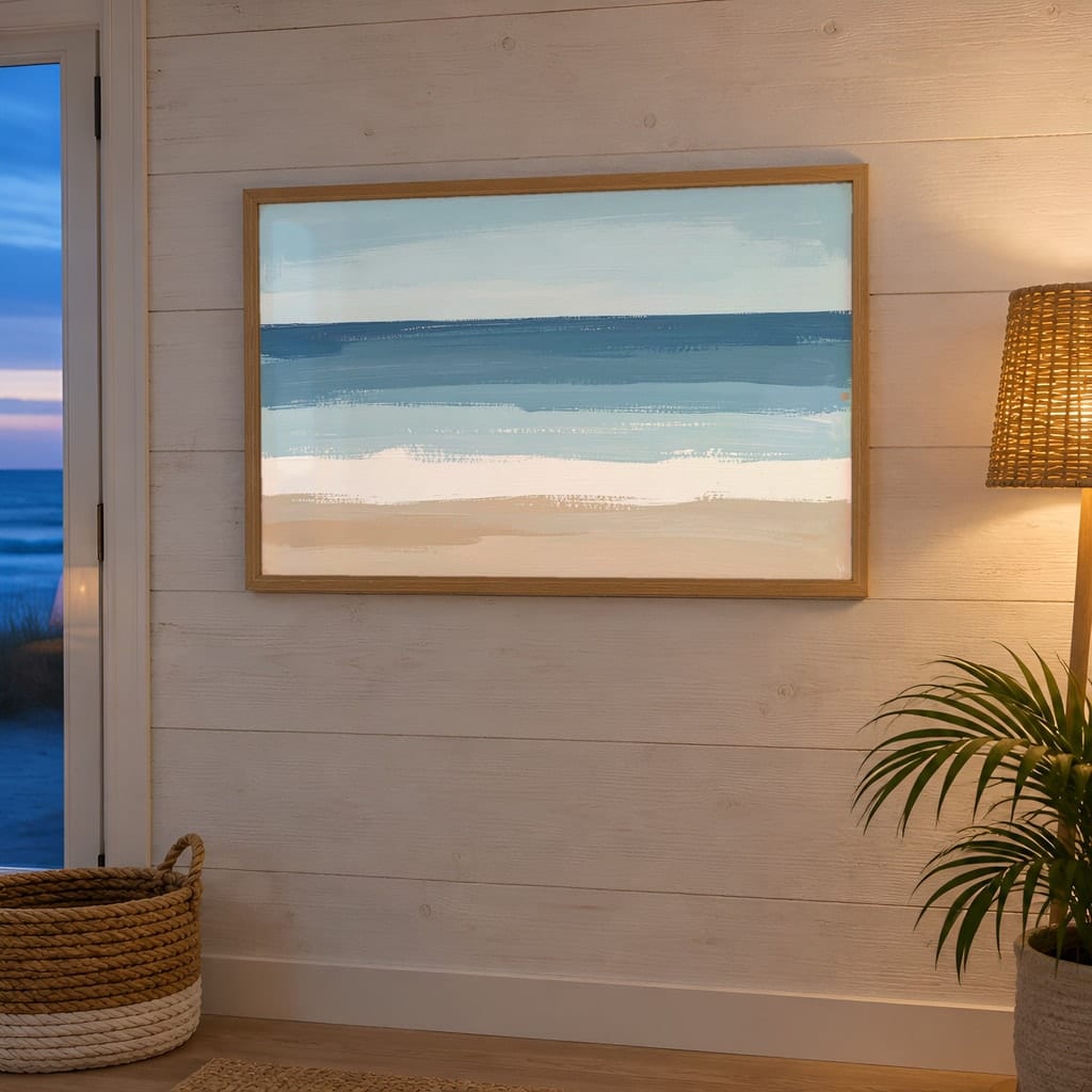 Coastal Frame Mockup Bundle — 40 Horizontal Beach House Wall Art PSD Mockups: mockup scene 40 of 40