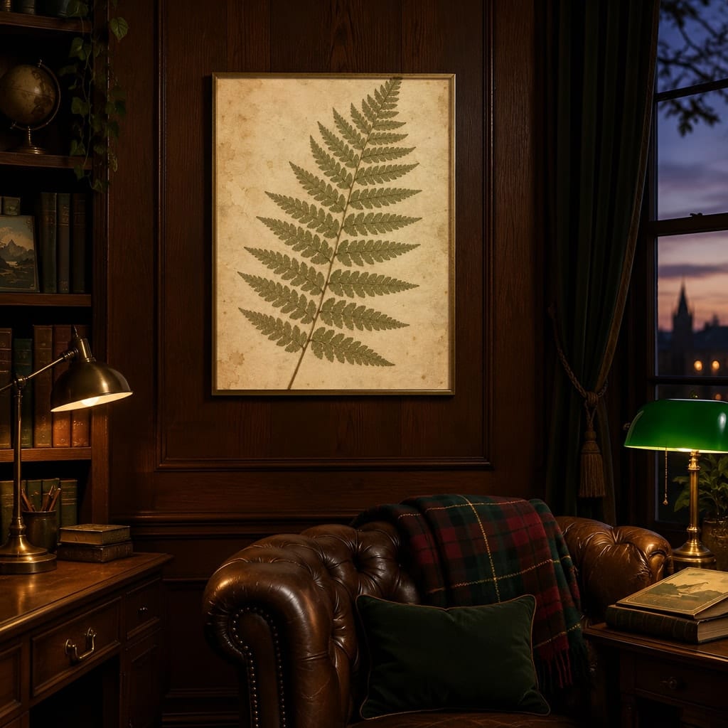 Dark Academia Frame Mockup — Single Home Study Wall Art PSD Templates (20 Scenes): mockup scene 2 of 20