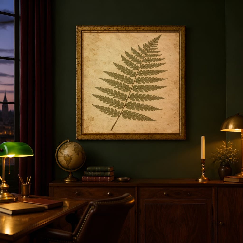 Dark Academia Frame Mockup — Single Home Study Wall Art PSD Templates (20 Scenes): mockup scene 4 of 20