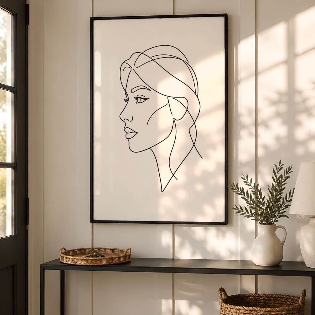 Entryway Frame Mockup Bundle — 40 Vertical Hallway Wall Art PSD Mockups — first mockup scene from the pack