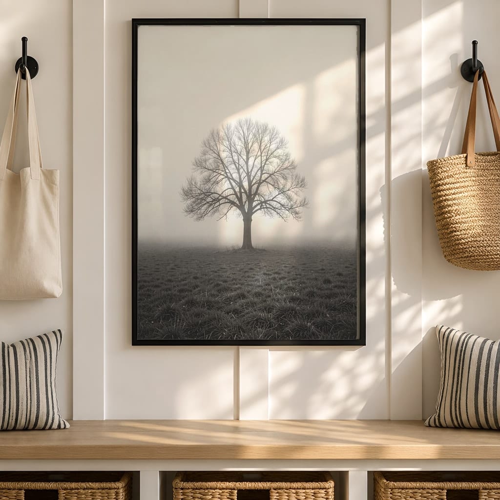 Entryway Frame Mockup Bundle — 40 Vertical Hallway Wall Art PSD Mockups: mockup scene 10 of 40