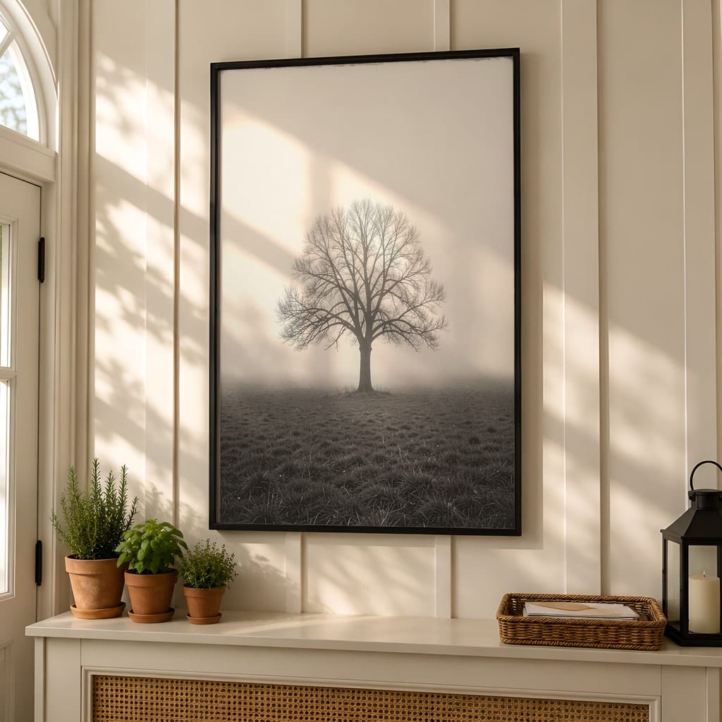 Entryway Frame Mockup Bundle — 40 Vertical Hallway Wall Art PSD Mockups: mockup scene 13 of 40