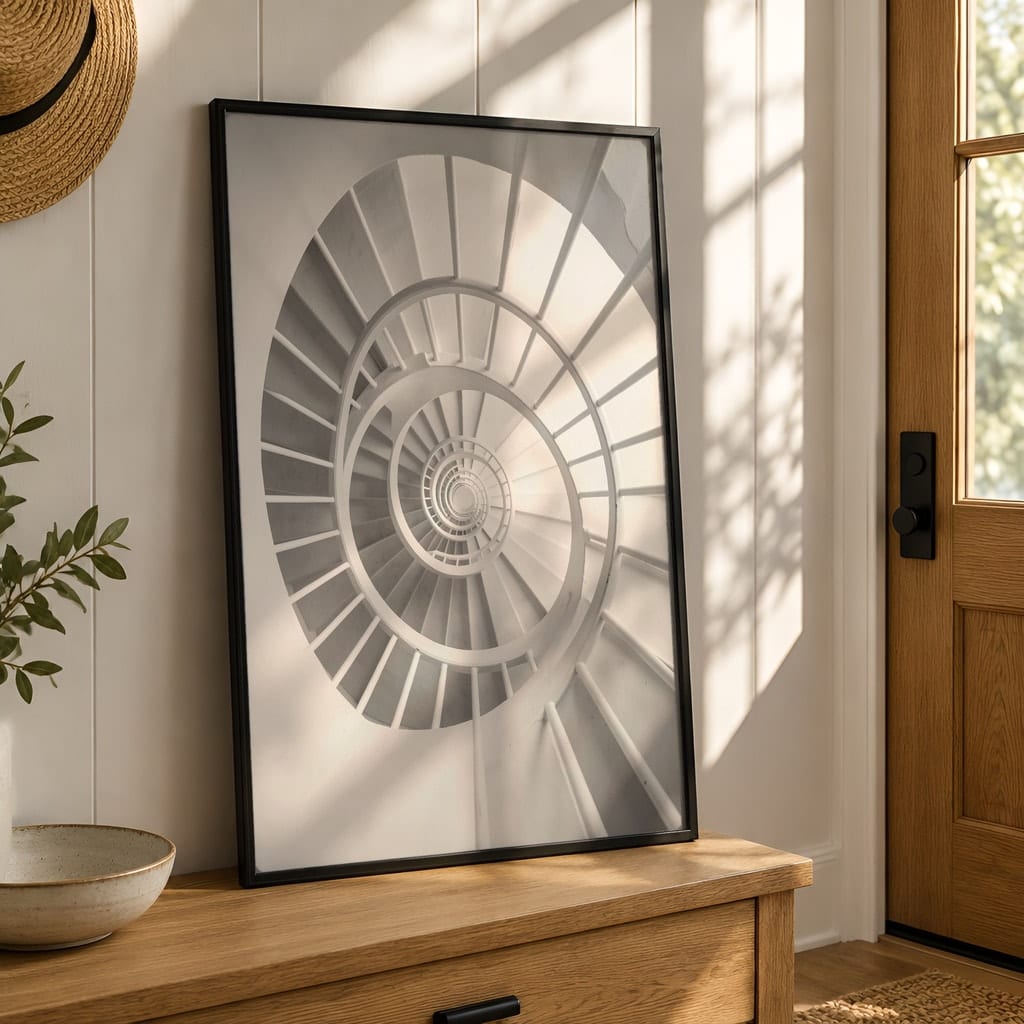 Entryway Frame Mockup Bundle — 40 Vertical Hallway Wall Art PSD Mockups: mockup scene 23 of 40