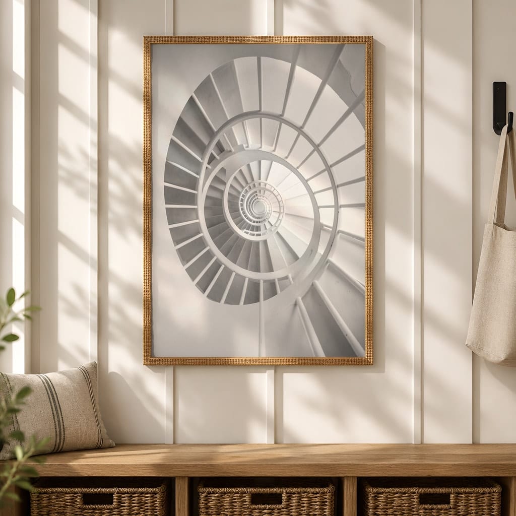 Entryway Frame Mockup Bundle — 40 Vertical Hallway Wall Art PSD Mockups: mockup scene 24 of 40