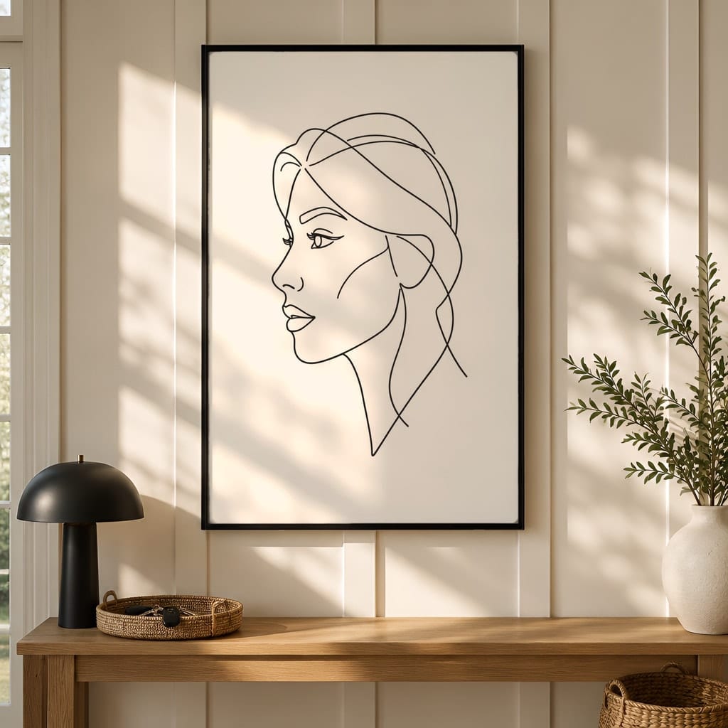 Entryway Frame Mockup Bundle — 40 Vertical Hallway Wall Art PSD Mockups: mockup scene 26 of 40