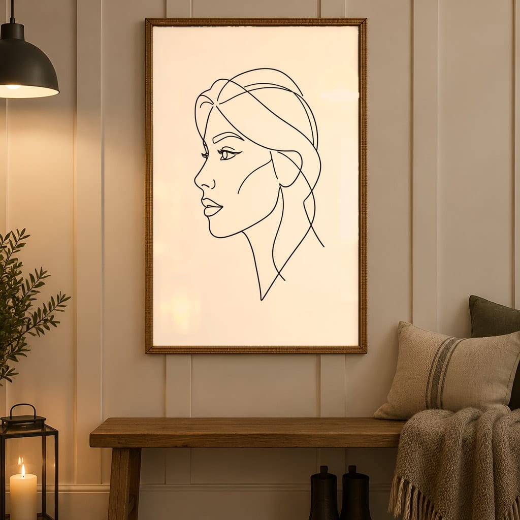 Entryway Frame Mockup Bundle — 40 Vertical Hallway Wall Art PSD Mockups: mockup scene 29 of 40