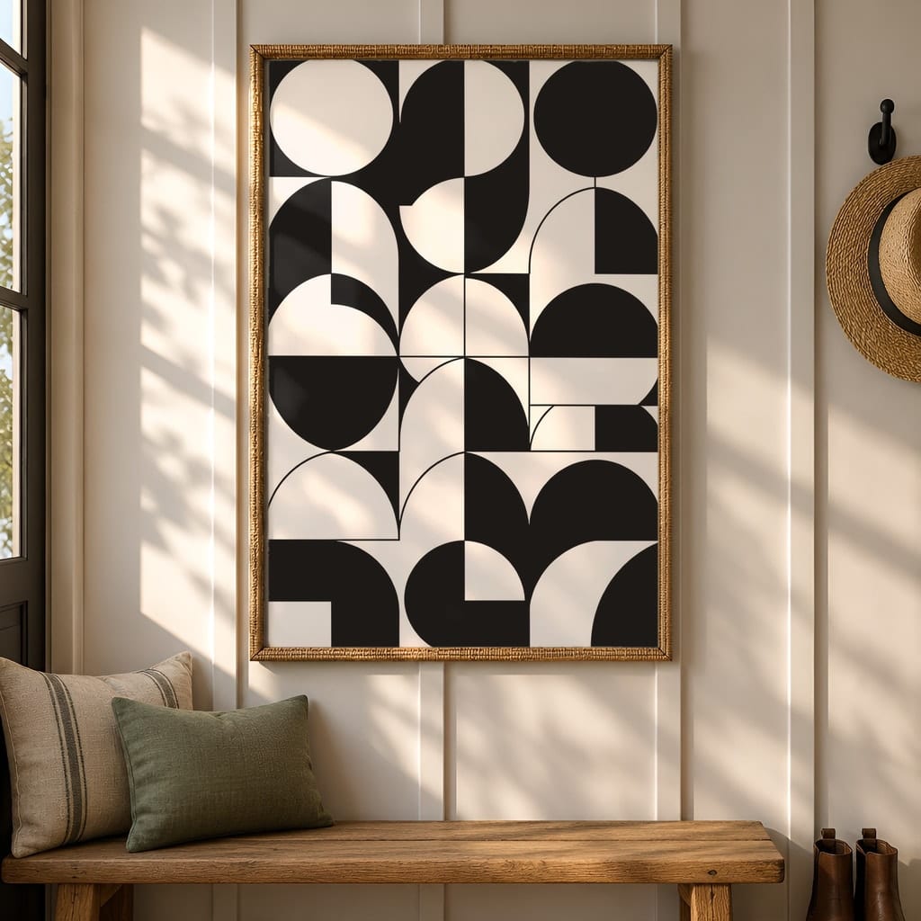 Entryway Frame Mockup Bundle — 40 Vertical Hallway Wall Art PSD Mockups: mockup scene 3 of 40