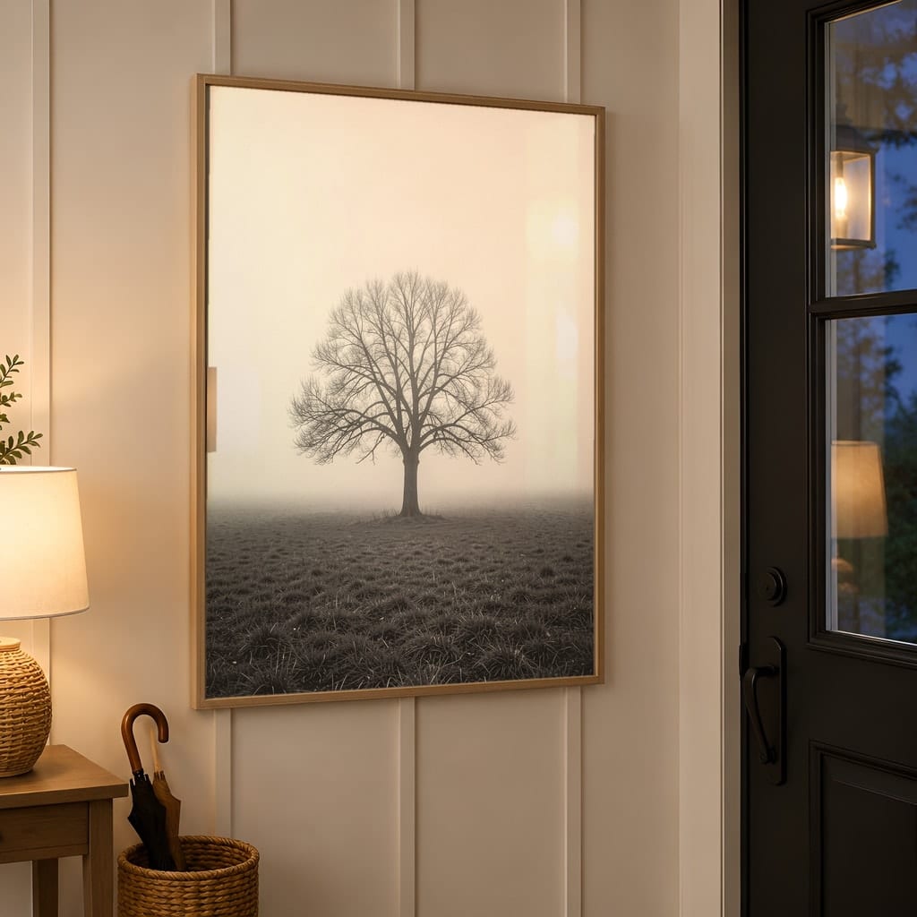 Entryway Frame Mockup Bundle — 40 Vertical Hallway Wall Art PSD Mockups: mockup scene 34 of 40