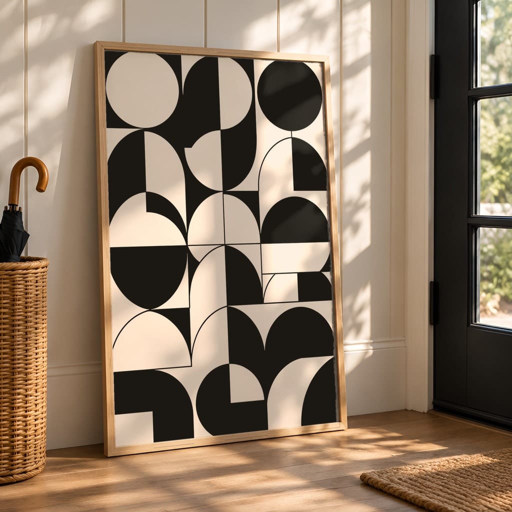 Entryway Frame Mockup Bundle — 40 Vertical Hallway Wall Art PSD Mockups: mockup scene 5 of 40