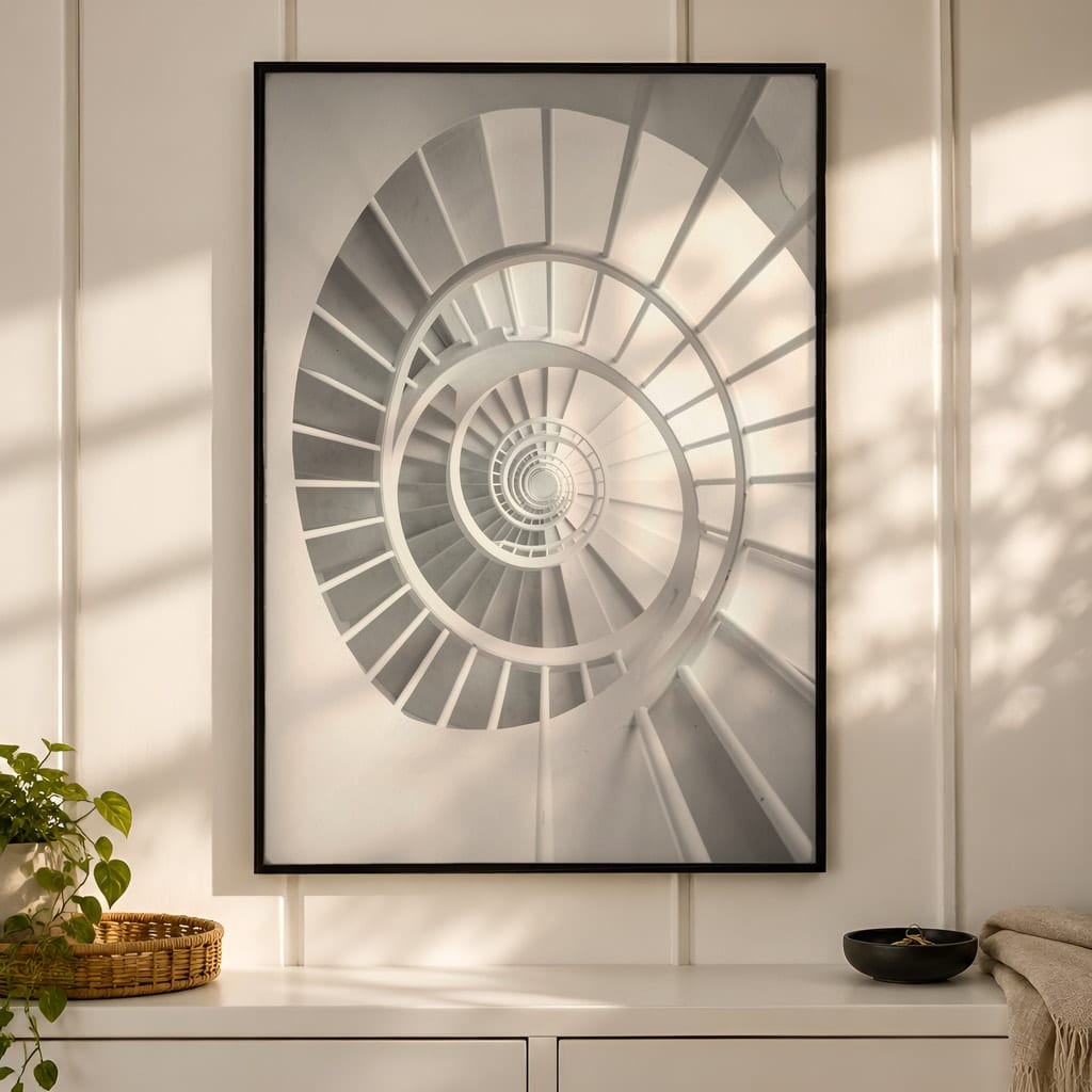 Entryway Frame Mockup Bundle — 40 Vertical Hallway Wall Art PSD Mockups: mockup scene 6 of 40