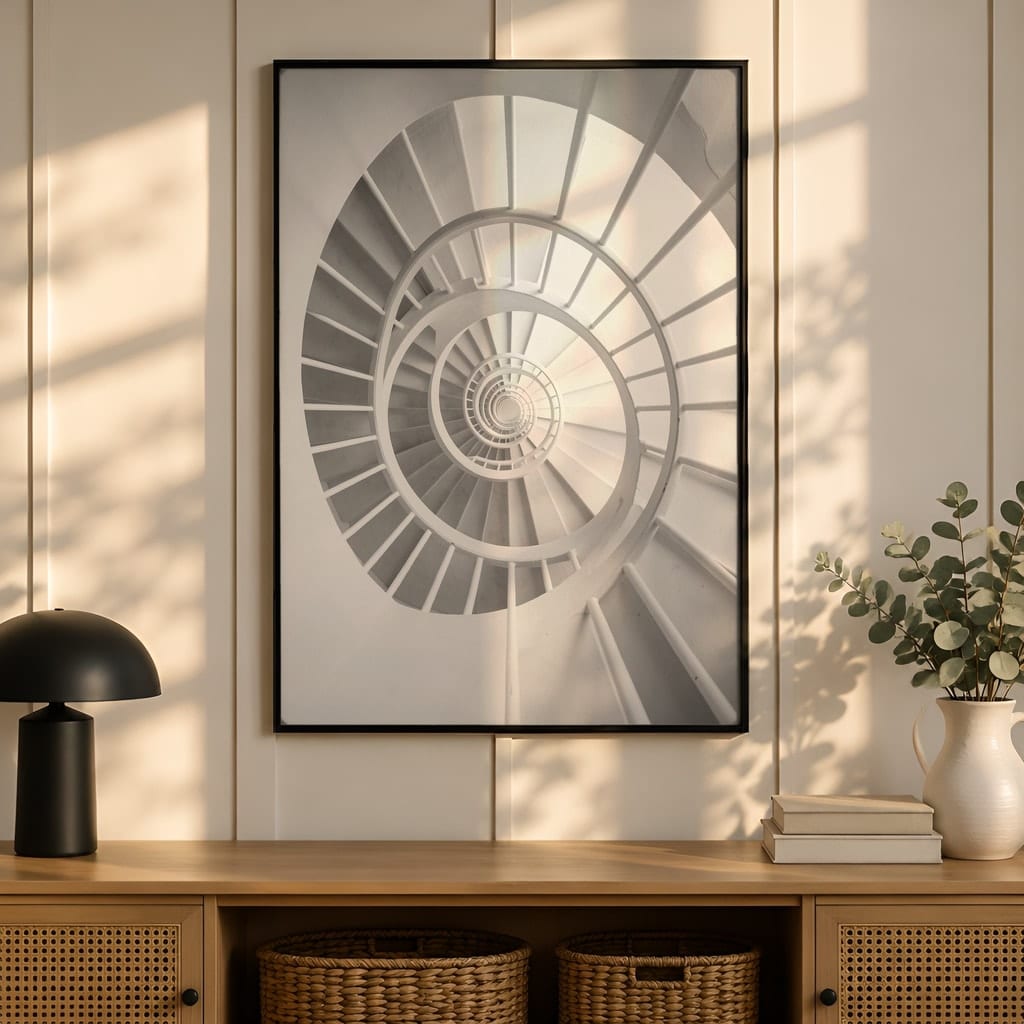 Entryway Frame Mockup Bundle — 40 Vertical Hallway Wall Art PSD Mockups: mockup scene 8 of 40