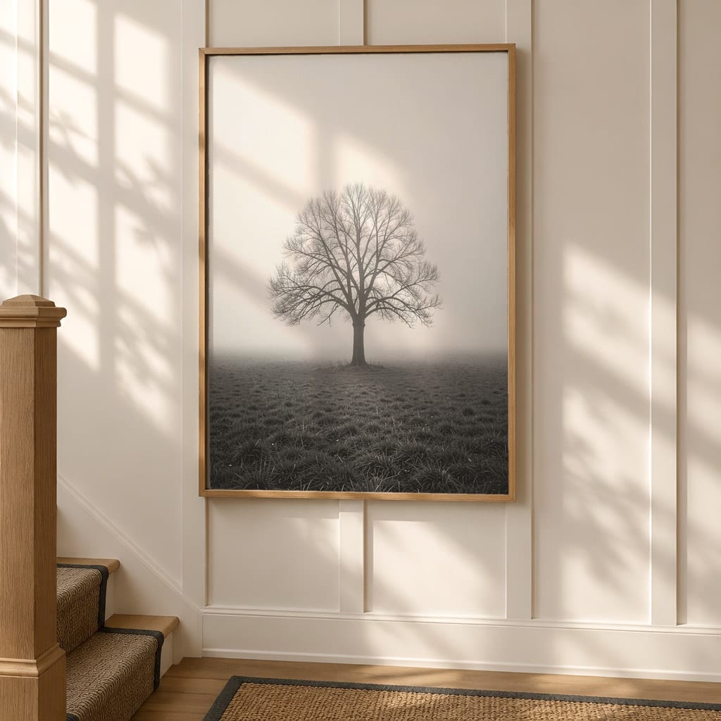 Entryway Frame Mockup Bundle — 40 Vertical Hallway Wall Art PSD Mockups: mockup scene 9 of 40