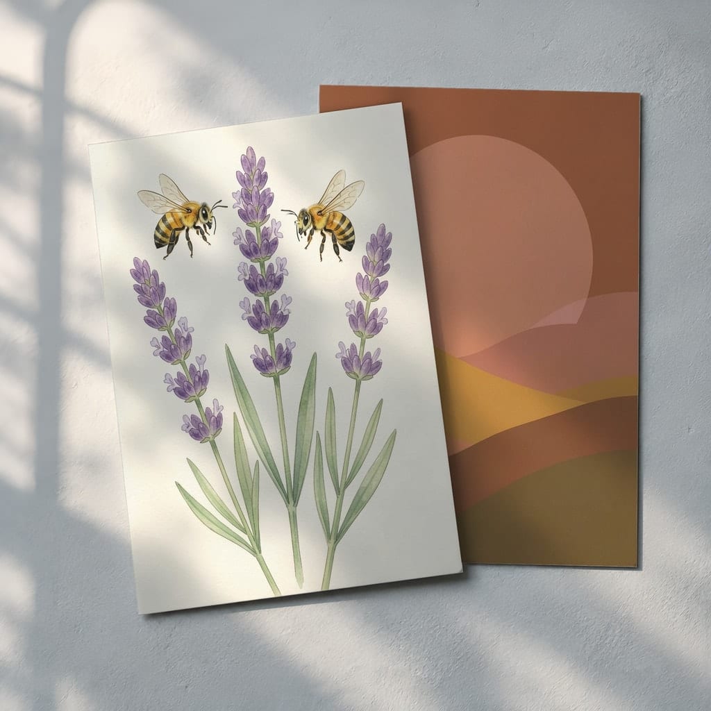 Flat Lay Card Mockup, Set of Two, Invitation Postcard 5x7 — 20 PSD Mockups: mockup scene 14 of 20