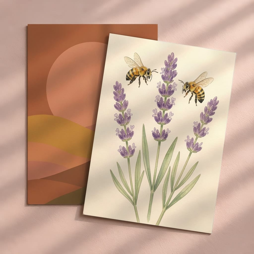 Flat Lay Card Mockup, Set of Two, Invitation Postcard 5x7 — 20 PSD Mockups: mockup scene 19 of 20