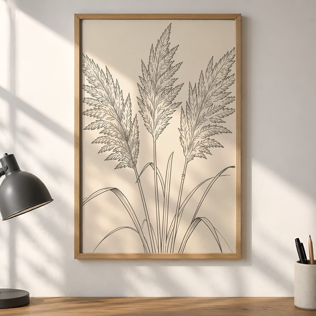Home Office Frame Mockup Bundle — 20 Vertical Desk Wall Art PSD Mockups — first mockup scene from the pack