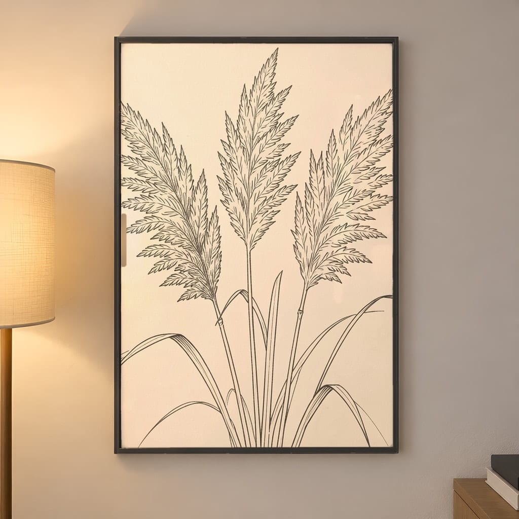Home Office Frame Mockup Bundle — 20 Vertical Desk Wall Art PSD Mockups: mockup scene 18 of 20