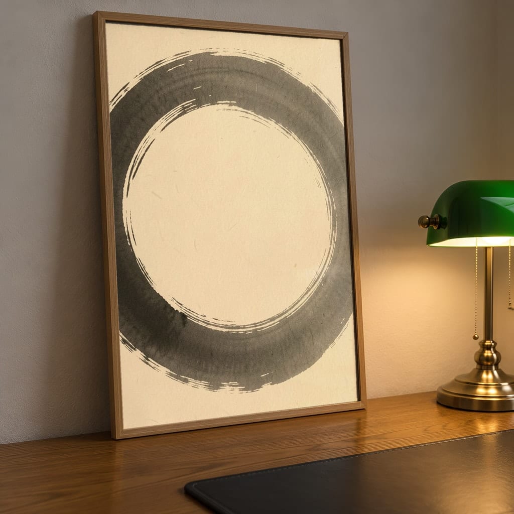 Home Office Frame Mockup Bundle — 20 Vertical Desk Wall Art PSD Mockups: mockup scene 19 of 20